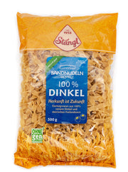 DINKEL BANDNUDELN GEWELT OHNE GENTECHNIK (500g) - Stanglnudeln